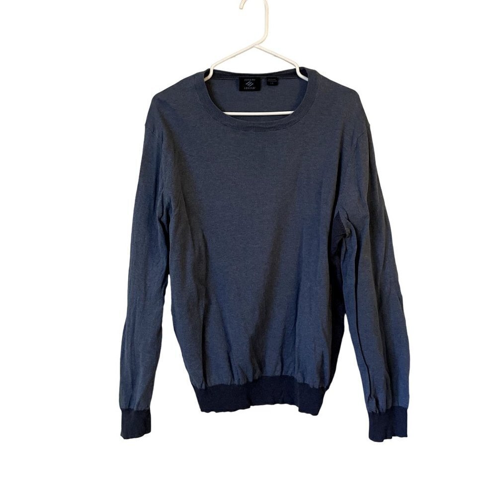 Joseph Abboud blue two toned long sleeved sweater mens comfortable casual crewne